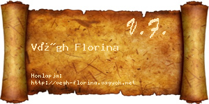 Végh Florina névjegykártya